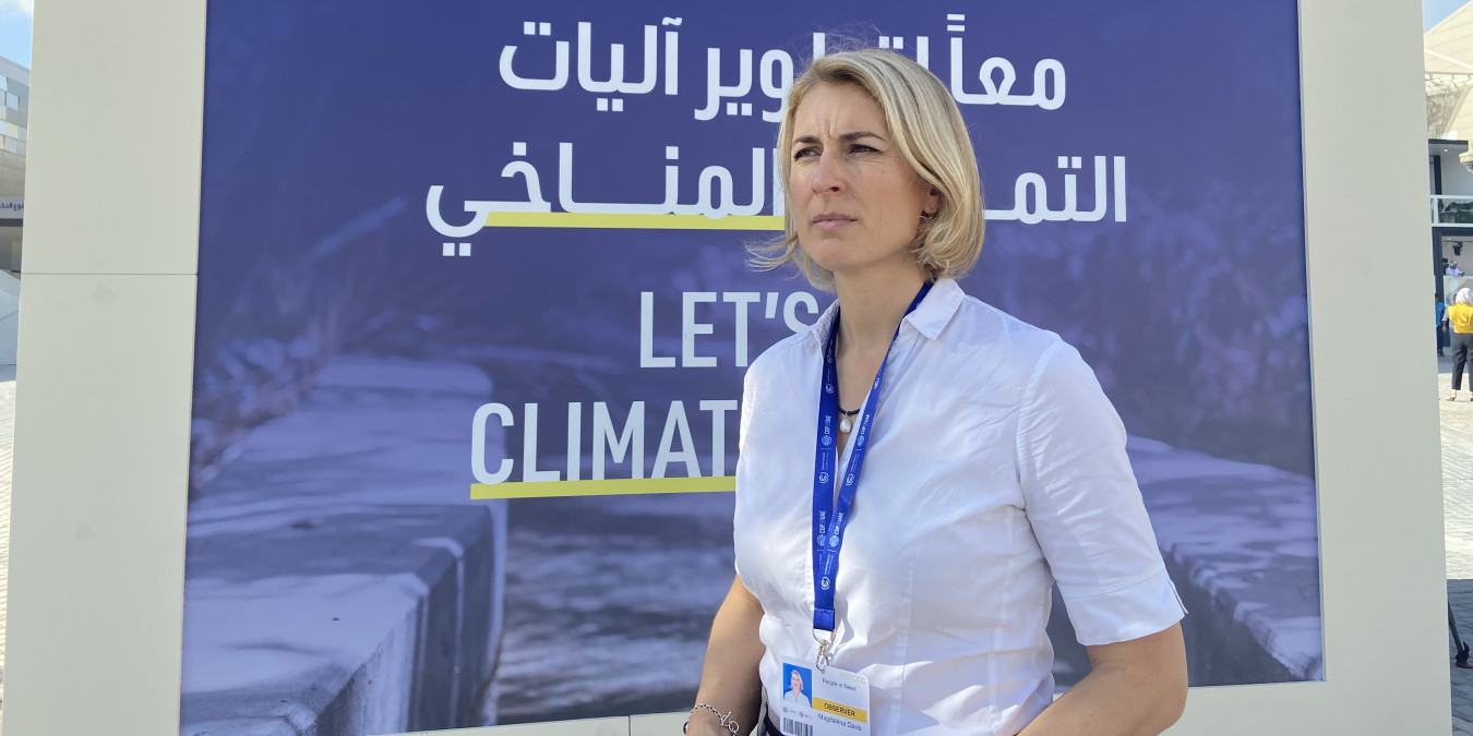 Magdalena Davis a Jim Skea, předseda Mezivládního panelu pro změnu klimatu