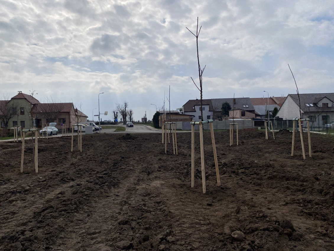 The park by the church in Moravská Nová Ves will be re-greened this year.