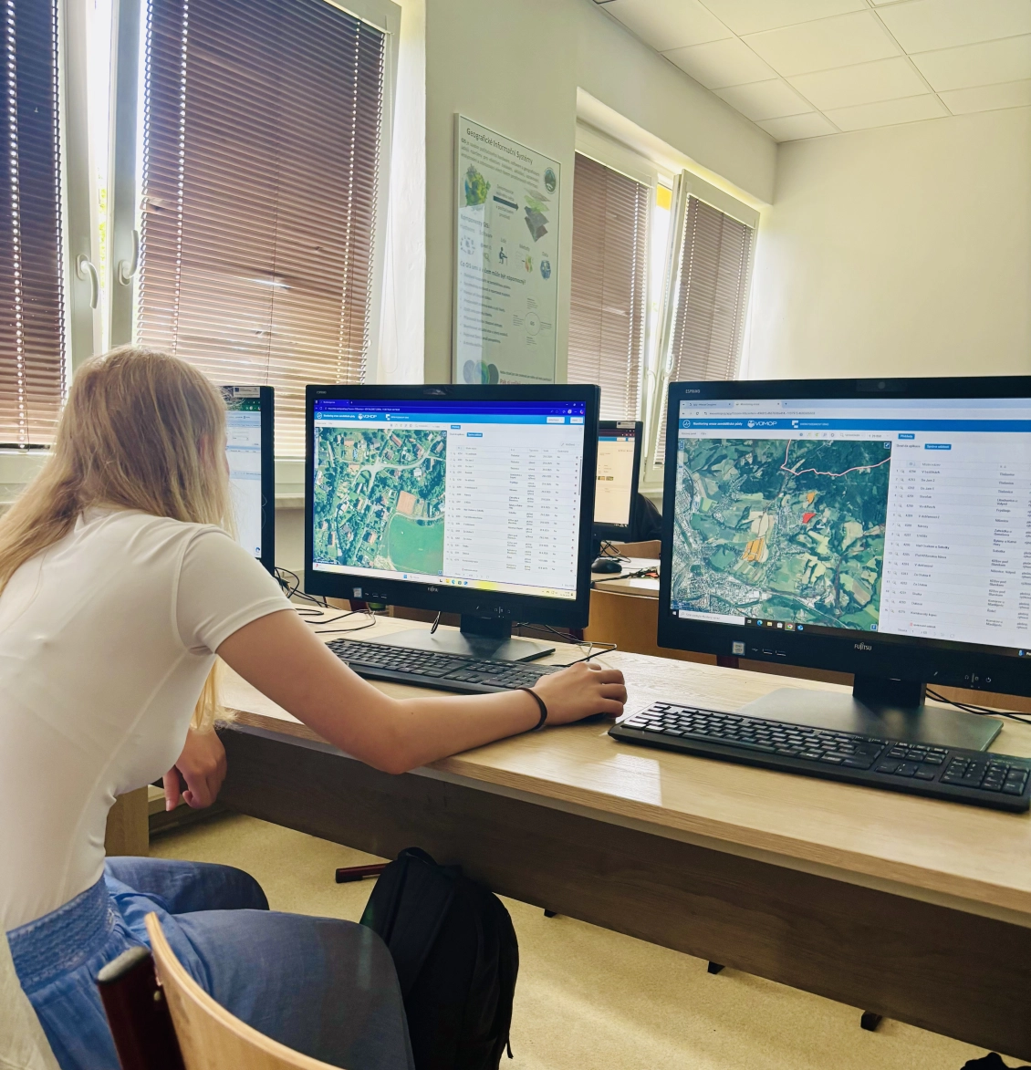 Studenti si vyzkoušeli práci s programem LPIS